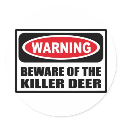 Deer Warning Sign
