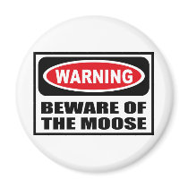Warning BEWARE OF THE MOOSE Magnet