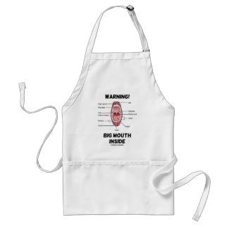 Warning! Big Mouth Inside (Oral Cavity Anatomy) apron