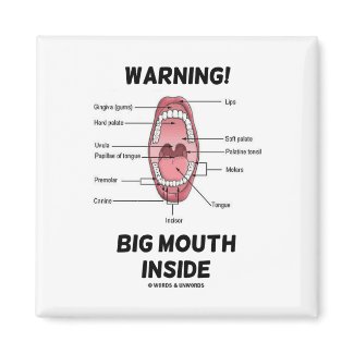 Warning! Big Mouth Inside (Oral Cavity Anatomy) magnet