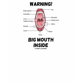 Warning! Big Mouth Inside (Oral Cavity Anatomy) shirt