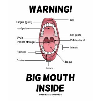Warning! Big Mouth Inside (Oral Cavity Anatomy) shirt