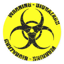 Warning Biohazard Sticker