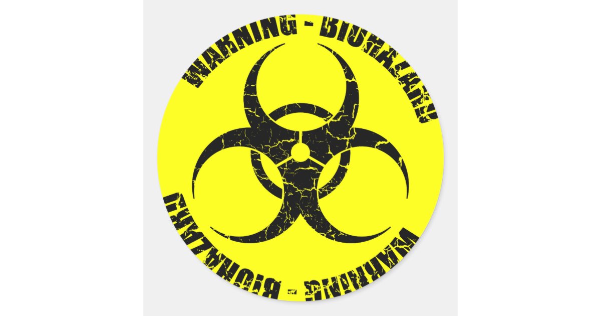 Warning Biohazard Sticker Zazzle