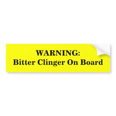 WARNING: Bitter Clinger On Board Bumper Sticker by UnrepentantPatriot