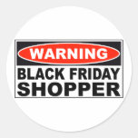 Warning Black Friday Shopper Stickers