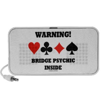 Warning! Bridge Psychic Inside (Four Card Suits) iPhone Speaker