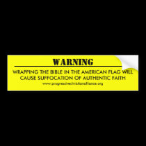 "Warning" Bumper Sticker bumper stickers