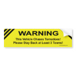 WARNING bumper stickers