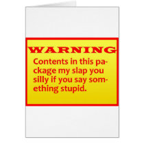 warning cards