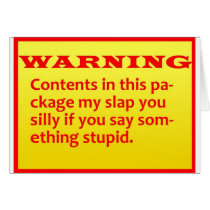 warning card