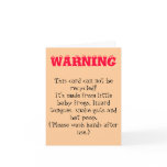 WARNING cards