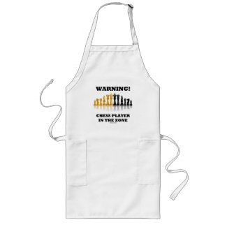 Warning! Chess Player In The Zone (Chess Set) Aprons