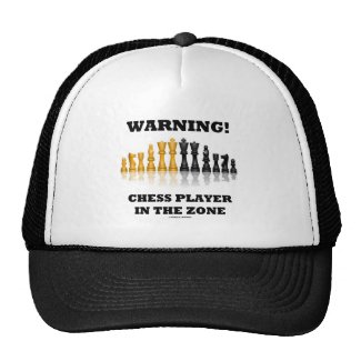 Warning! Chess Player In The Zone (Chess Set) Mesh Hat