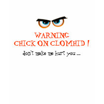 WARNING - Chick on Clomhid t-shirts by atheen WARNING - Chick on Clomhid t-shirts