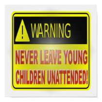 WARNING CHILD SAFETY POSTER posters