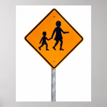 Warning Children Crossing - Australian Road Sign Posters