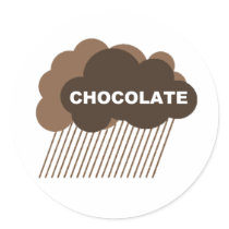 Warning: Chocolate Rain Round Stickers