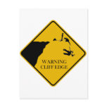 Warning Cliff Edge Post Cards