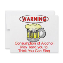 Warning: Consumption Of Alcohol invitations