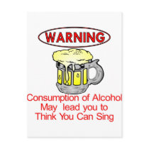 Warning: Consumption Of Alcohol postcards by Mustang_Lady Warning: Consumption Of Alcohol postcards