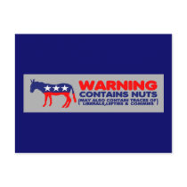 WARNING-contains nuts anti liberal postcards by NOBAMAMAN WARNING-contains nuts anti liberal postcards