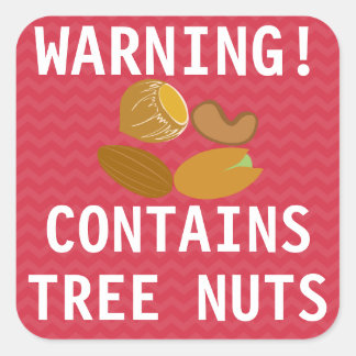 Tree Nut Allergy Warning Gifts On Zazzle