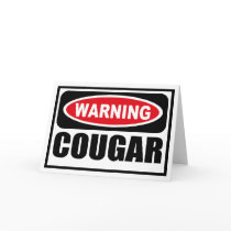 Warning COUGAR Greeting Card
