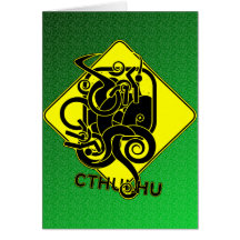 Warning: Cthulhu Greeting Card