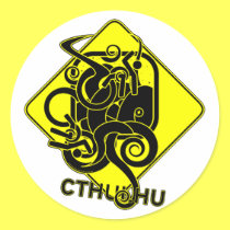 Warning: Cthulhu Stickers stickers