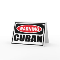 Warning CUBAN Greeting Card