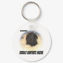 Warning Cuddly Contents Black Lab Key Chain keychains by jackiebrn Warning Cuddly Contents Black Lab Key Chain keychains