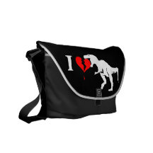 Warning! dinosaur eats heart messenger bags
