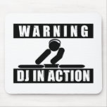 Warning DJ in Action mouse pad mousepads