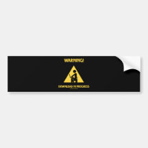 Warning! Download In Progress Geek Humor Signage Bumper Stickers
