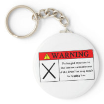 Warning Drumline Keychain