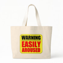 Warning - Easily Aroused Canvas Bag