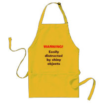WARNING!, Easily distracted by shi... - Customized aprons by tillman21042 WARNING!, Easily distracted by shi... - Customized aprons