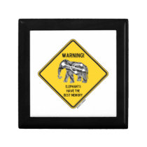 Warning! Elephants Have The Best Memory gift boxes