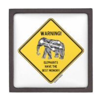 Warning! Elephants Have The Best Memory premium gift boxes