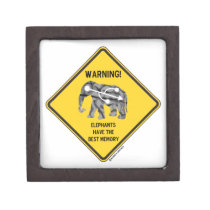 Warning! Elephants Have The Best Memory premium gift boxes