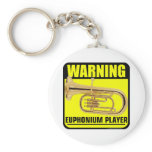 Warning! Euphonium Player Keychain