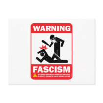 Warning! Facism Postcard