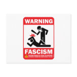 Warning! Facism Postcard