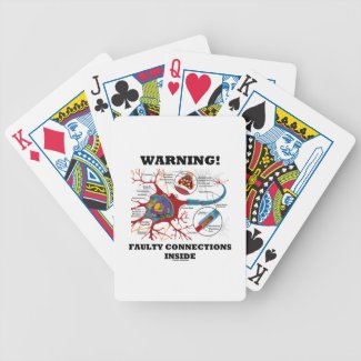 Warning! Faulty Connections Inside Neuron Synapse Bicycle Card Deck