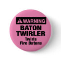Warning Fire Batons buttons by DanceTwirlObsessions Warning Fire Batons buttons