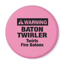 Warning Fire Batons Magnets