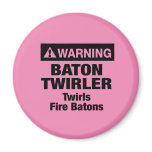 Warning Fire Batons Magnets