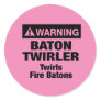 Warning Fire Batons Sticker