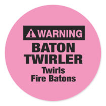 Warning Fire Batons stickers by DanceTwirlObsessions Warning Fire Batons stickers